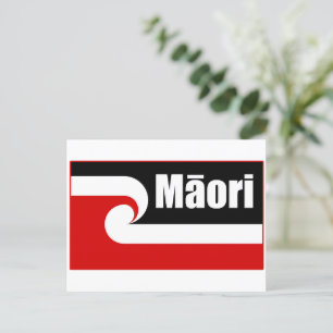 Maori-Flagge, Tino Rangatiratanga-Flagge, Māori Postkarte