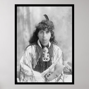 Maori- Frau von Rotorua Neuseeland 1895 Poster
