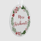 Māori Frohe Weihnachtsfeige, Meri Kirihimete Ornament (Vorderseite)