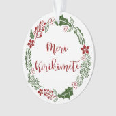 Māori Frohe Weihnachtsfeige, Meri Kirihimete Ornament (Vorderseite)