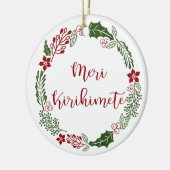 Māori Frory Christmas Wreath, Meri Kirihimete Keramik Ornament (Links)