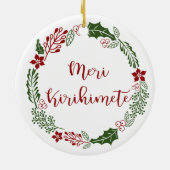 Māori Frory Christmas Wreath, Meri Kirihimete Keramik Ornament (Hinten)