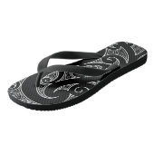 Maori ganz schwarz badesandalen (Schrägansicht)