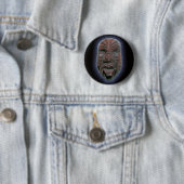 Maori- geschnitzte Maske - Knopf Button (Beispiel)