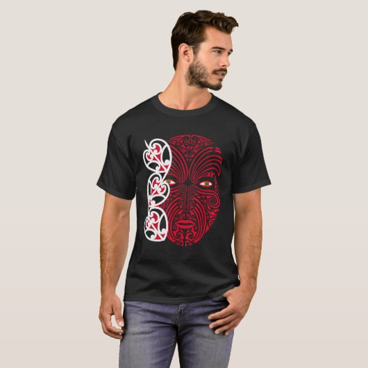 Maori-Gesicht T-Shirt (Vorne ganz)