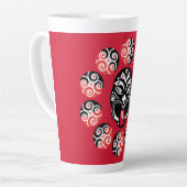 Maori Haka | Neuseeland | Nationale Kunst | Dekort Milchtasse (Linke Ecke)