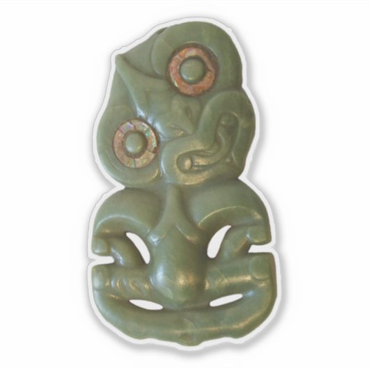Maori Hei-Tiki Aufkleber (Vorderseite)