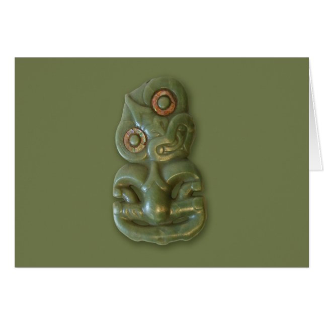 Maori- Hei-Tiki Karte (Vorderseite (Horizontal))