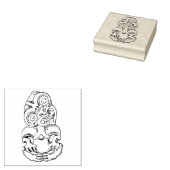 Maori Hei-Tiki Sketch Gummistempel (Stempel)