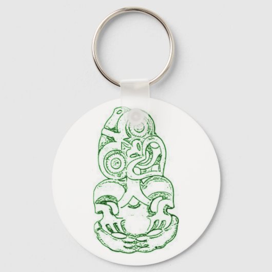 Maori Hei-Tiki Sketch Keychain Schlüsselanhänger (Vorderseite)