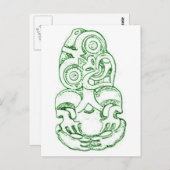 Maori Hei-Tiki Sketch Postcard Postkarte (Vorne/Hinten)