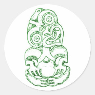 Maori Hei-Tiki Sketch Sticker