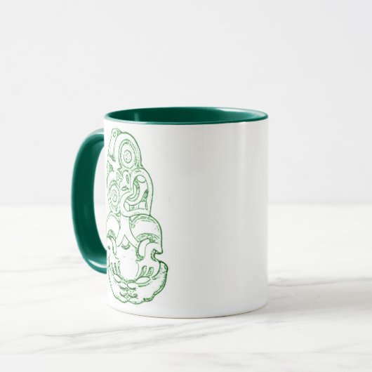 Maori- Hei-Tiki Skizze-Tasse Tasse (Vorderseite Links)