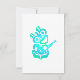 Maori- Hei Tiki Ukulele-Musik - Geschenk-Idee Dankeskarte