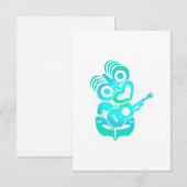 Maori- Hei Tiki Ukulele-Musik - Geschenk-Idee Dankeskarte (Vorne/Hinten)