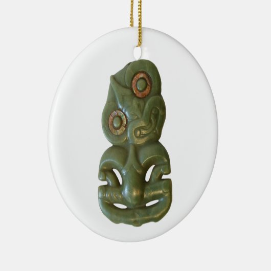 Maori- Hei-Tiki Verzierung Keramikornament (Rechts)
