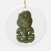Maori- Hei-Tiki Verzierung Keramikornament (Hinten)