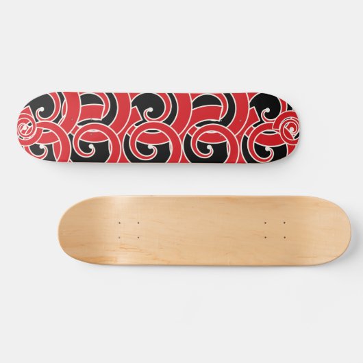 Maori-Inspirierte Spirale Skateboard (Horizontal)