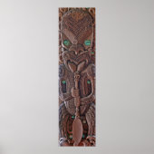 Maori Kahungunu Carving Print Poster (Vorne)