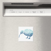 Maori Kiwi Bird Blue - Geschenk Idee Magnet (In Situ (Geschirrspüler))