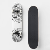 Maori- koru Tätowierung mit polynesischen Mustern Skateboard (Vorderseite)