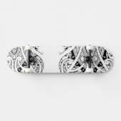 Maori- koru Tätowierung mit polynesischen Mustern Skateboard (Horizontal)