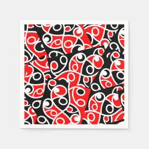 Maori Kowhaiwhai Layered Pattern Serviette