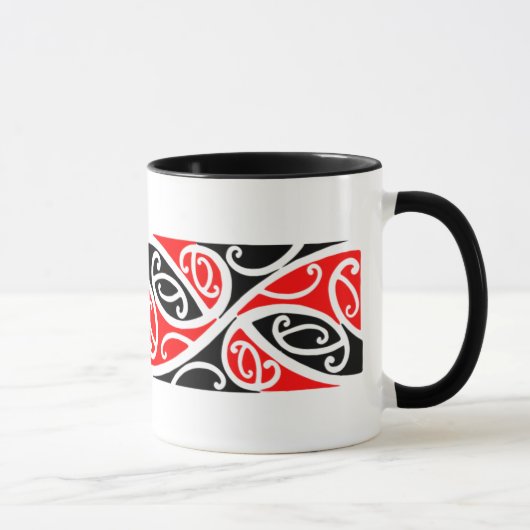 Maori- Kowhaiwhai Muster 1 - Tasse (Rechts)