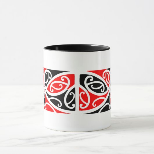 Maori- Kowhaiwhai Muster 1 - Tasse (Zentrum)