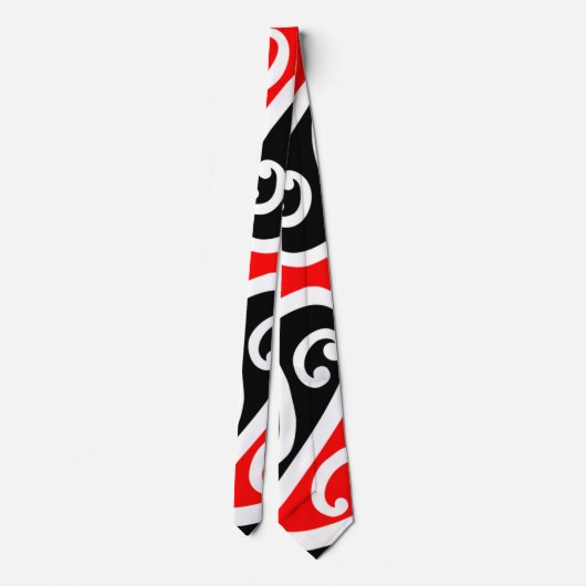 Maori- Kowhaiwhai Muster 2 Krawatte (Rückseite)