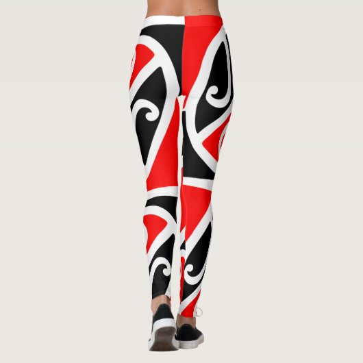 Maori- Kowhaiwhai Muster 2 Leggings (Rückseite)