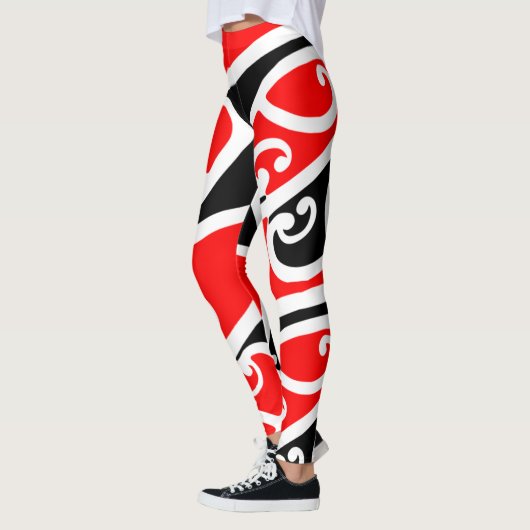 Maori- Kowhaiwhai Muster 2 Leggings (Links)