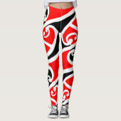 Maori- Kowhaiwhai Muster 2 Leggings (Vorderseite)