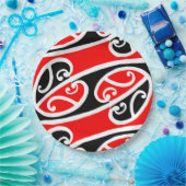 Maori- Kowhaiwhai Muster 2 Pappteller (Party)