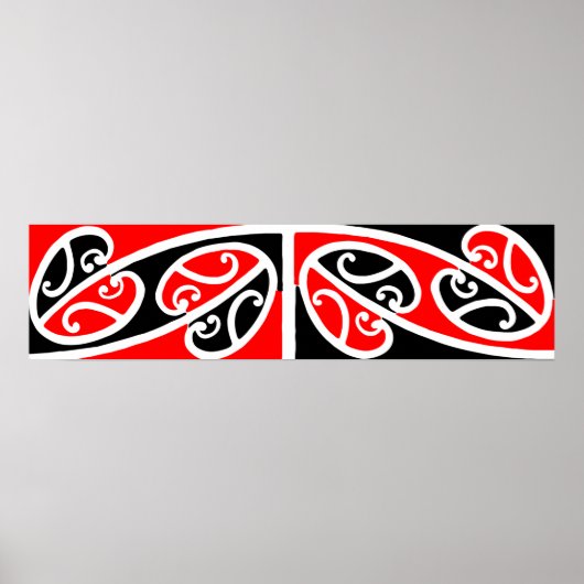Maori Kowhaiwhai Muster 2 - Poster (Vorne)