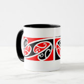 Maori- Kowhaiwhai Muster 2 - Tasse (Vorderseite Links)