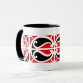 Maori- Kowhaiwhai Muster 3 - Tasse (Vorderseite Links)