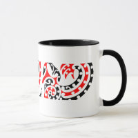 Maori- Kowhaiwhai Muster 4 - Tasse