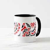 Maori- Kowhaiwhai Muster 4 - Tasse (VorderseiteRechts)