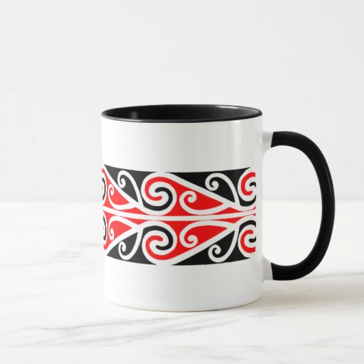 Maori- Kowhaiwhai Muster 5 - Tasse (Rechts)