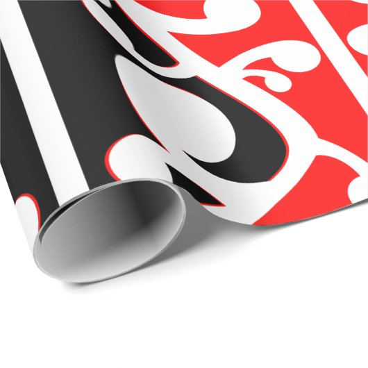 Maori Kowhaiwhai Traditionelles Muster Geschenkpapier (Rolleneckpunkt)