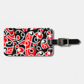 Maori Kowhaiwhai Tribal Neuseeland Gepäckanhänger (Vorderseite horizontal)