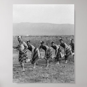 Maori- Kriegstanz-Fotografie Poster