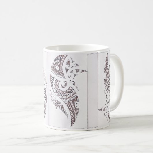 Maori- Luxusdesigner 2 Kaffeetasse (VorderseiteRechts)