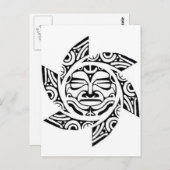 Maori Mask Postkarte (Vorne/Hinten)