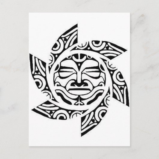 Maori Mask Postkarte (Vorderseite)