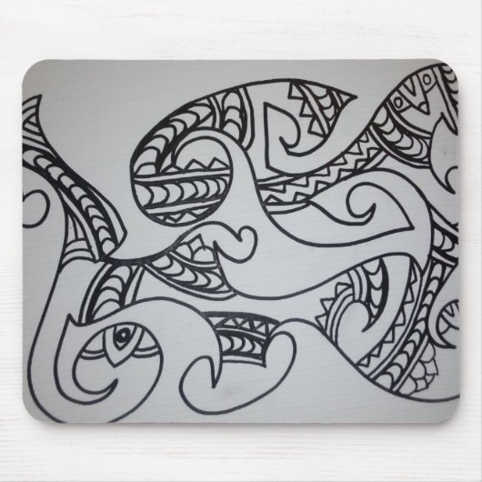 Maori-Motiv-Design Mousepad (Vorne)