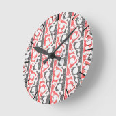 Maori Neuseeland gestörtes Muster Runde Wanduhr (Winkel)