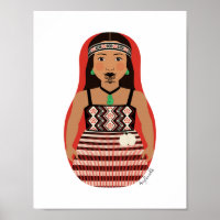 Māori, New Zealander Matryoshka Poster