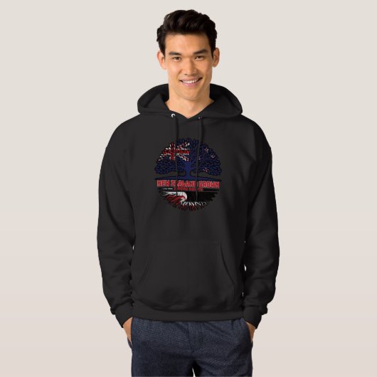 Maori New Zealander New Zealand Tree Roots Flag Hoodie (Vorne ganz)